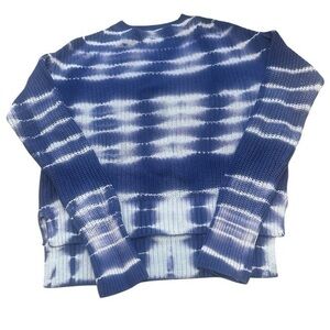Time & Tru Crewneck Tie Dye Sweater - Womens Size Small - 4/6 - Blue and White